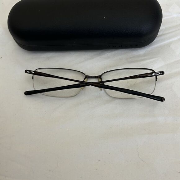 Oakley Clubface OX3102-0154 Polished Black Half Rim Eyeglasses w/case - Picture 2 of 6